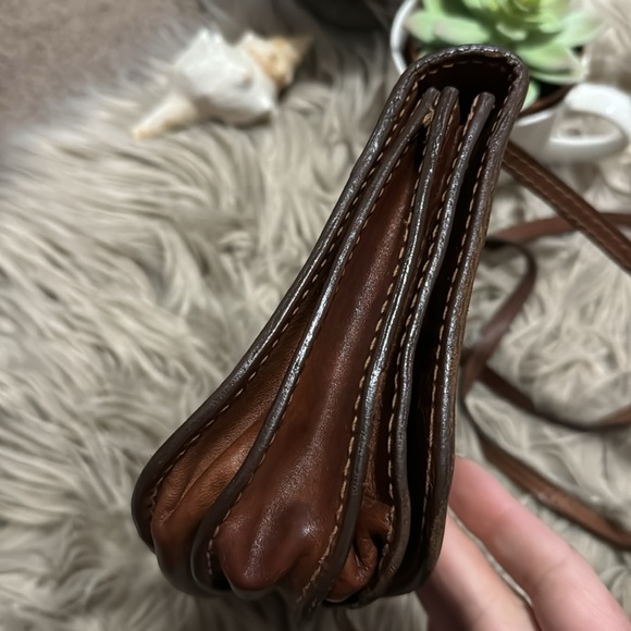 Vintage Made in Italy Crossbody Bag-Leather-Removable Strap-Flap Snap Closure - Picture 6 of 17